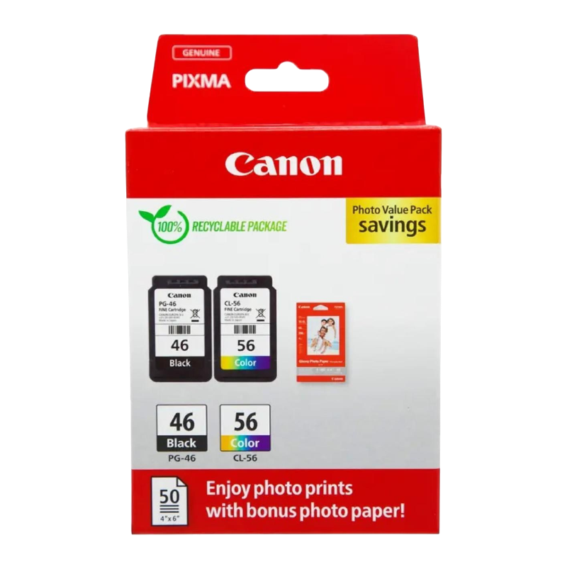 Комплект картриджів Canon PG-46 + CL-56 + Paper (Multi Pack) (9059B003/9059B006)